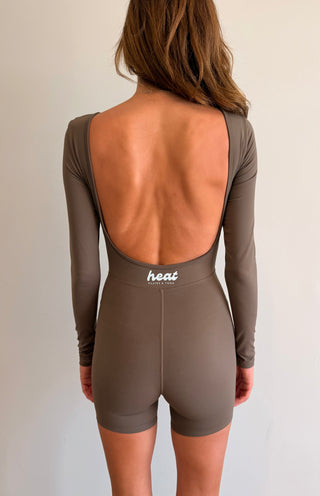 The Muse Jumpsuit in Taupe